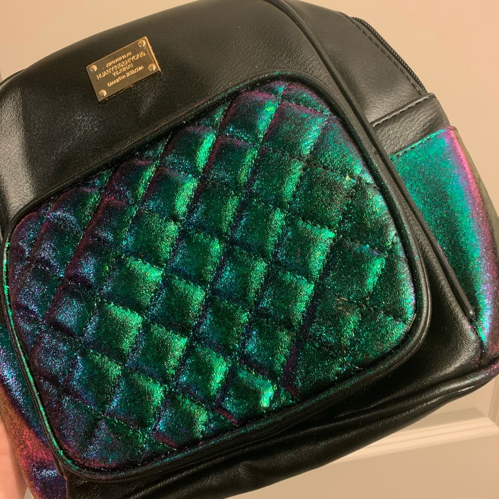 Northern lights custom shoes backpack